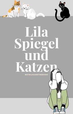 Lila Spiegel und Katzen