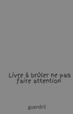 Livre à brûler ne pas faire attention 