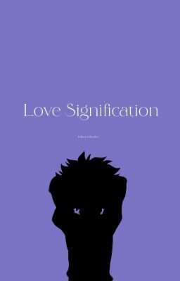 Love Signification. Killua x Reader.