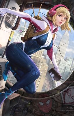 Mother spider. (Spider-Gwen x baby reader)