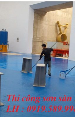 Mua sơn epoxy, sơn phủ sàn công nghiệp màu xanh giá rẻ tại Hà Nội