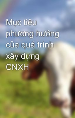 Mục tiêu phương hướng của quá trình xây dựng CNXH