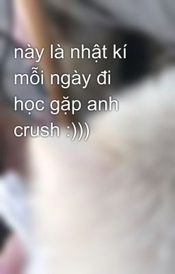 này là nhật kí mỗi ngày đi học gặp anh crush :)))