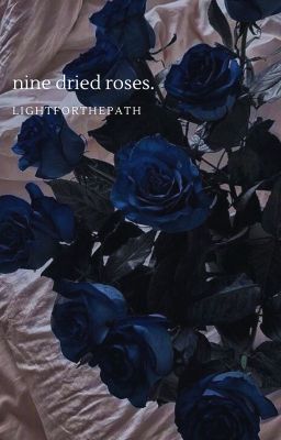 nine dried roses.