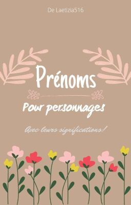 Prénoms pour personnages