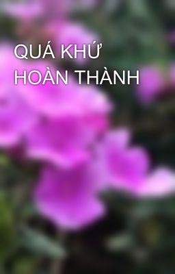 QUÁ KHỨ HOÀN THÀNH