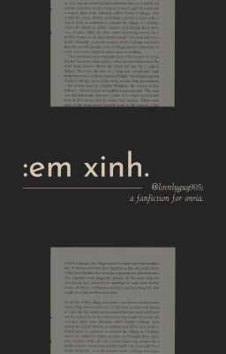 [shortfic] onria | em xinh.