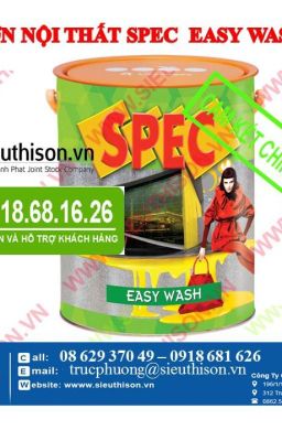 SƠN NỘI THẤT LAU CHÙI SPEC EASY WASH GIÁ RẺ NHẤT TPHCM