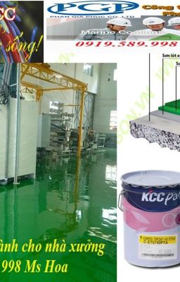 Sơn sàn epoxy dành cho nền bêtông như: nhà máy sản xuất dược, hóa chất...