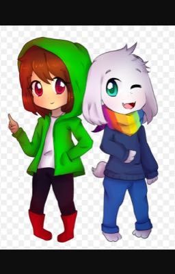 Storyshift Chara and asriel x Littleshift chara and asriel