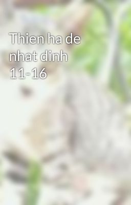 Thien ha de nhat dinh 11-16