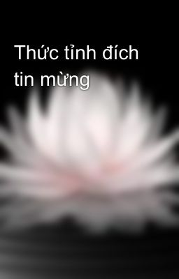 Thức tỉnh đích tin mừng