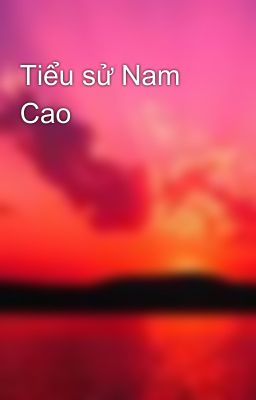 Tiểu sử Nam Cao