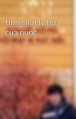 tinh chat ly hoa cua nuoc