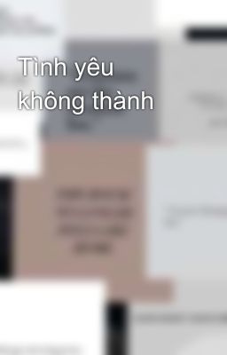 Tình yêu không thành