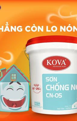 Tổng đại lý bán sơn chống nóng Kova cho mái tôn,tường chính hãng giá rẻ