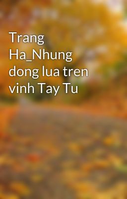 Trang Ha_Nhung dong lua tren vinh Tay Tu