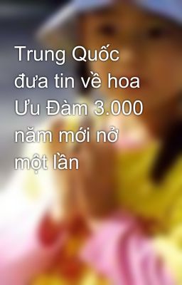 Trung Quốc đưa tin về hoa Ưu Đàm 3.000 năm mới nở một lần