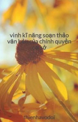 vinh kĩ năng soạn thảo văn bản của chính quyền cơ sở