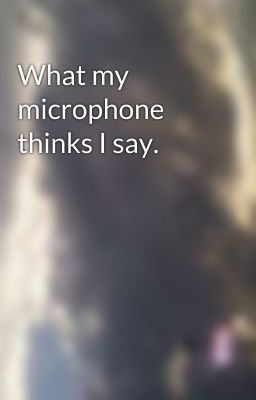 What my microphone thinks I say. 