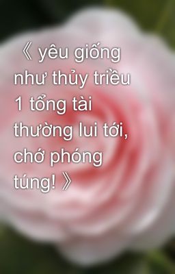 《 yêu giống như thủy triều 1 tổng tài thường lui tới, chớ phóng túng! 》