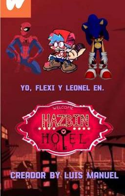 yo, flexi y Leonel en Hazbin hotel ( la série )