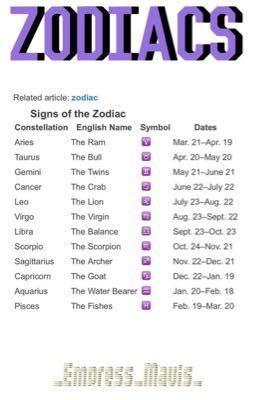 Zodiacs